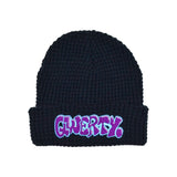 EMBROIDERED WAFFLE BEANIE